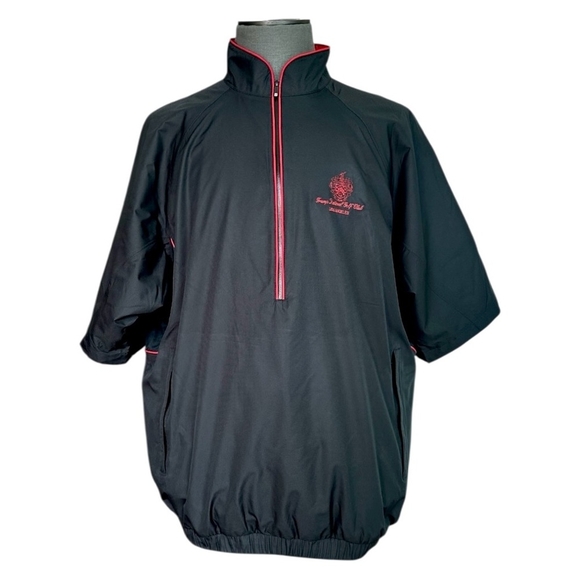 Men's FootJoy Golf Jacket 1/4 Zip Pullover Trump National Golf Club Windbreaker - Picture 1 of 6